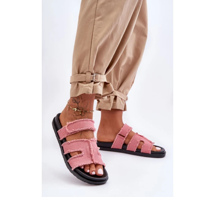 Dámské sandály na zip Růžové model 21628628 - Boto Dámské sandály na zip Růžové model 21628628 - Boto