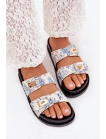 Vzory Sandály Dámské Na Platformě Modré model 21703798 - Boto Vzory Sandály Dámské Na Platformě Modré model 21703798 - Boto