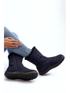 Dámské vysoké zateplené sněhule Navy Blue Luxina