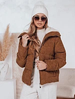 Dámská zimní manšestrová bunda TRENDYGLAM hnědá FashionStreet TY4360