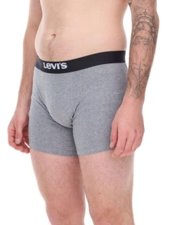 Pánské boxerky Levi's Boxers 3-Pack šedá bavlna