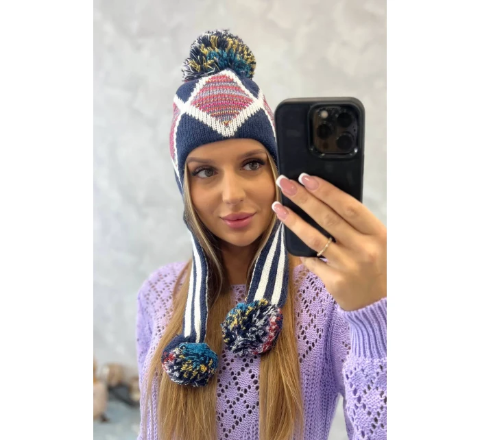 Dámská klapka na uši Eunika K322 navy blue