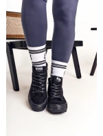 Dámské Vysoké Tenisky Na Velké Podrážce BIG STAR model 21545597 černé - Big Star Shoes