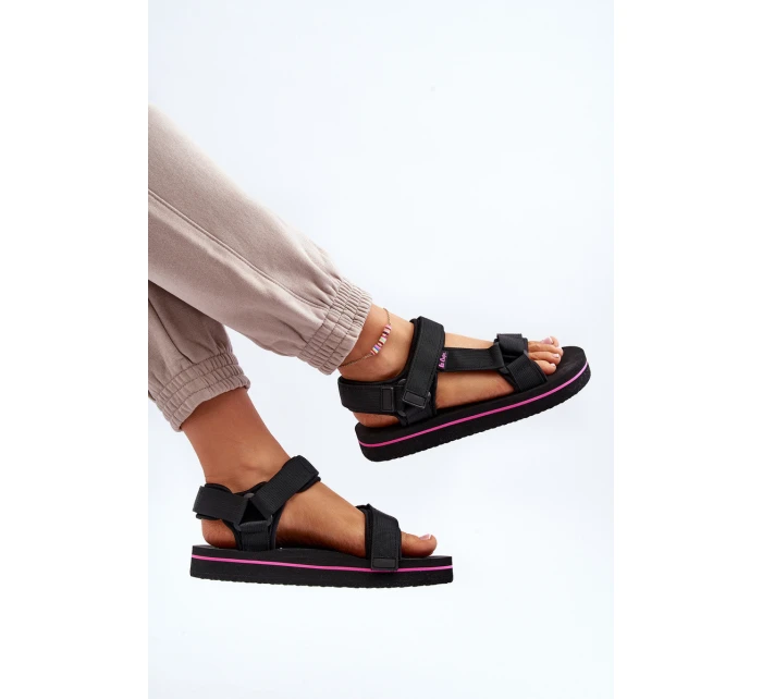 Dámské sandály na platformě model 21649068 Černé - Lee Cooper