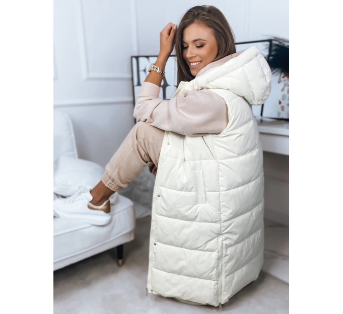 Dámská vesta BRONS ecru FashionStreet TY3088