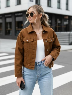 FashionStreet dámská velbloudí džínová bunda TY5344