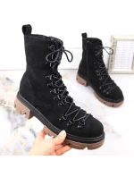 W model 18968499 černé semišové zateplené boty - VINCEZA