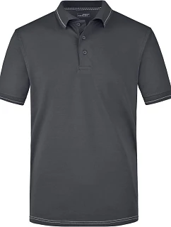 Daiber JN 569 Pánské žerzejové elastické polo 02.0569 graphite/white