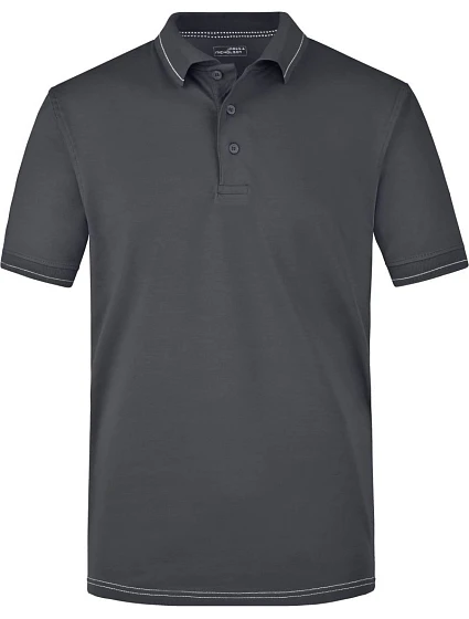 Daiber JN 569 Pánské žerzejové elastické polo 02.0569 graphite/white Daiber JN 569 Pánské žerzejové elastické polo 02.0569 graphite/white