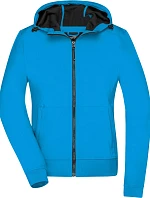 Daiber JN 1145 Dámská 2-vrstvá softshellová bunda s kapucí 02.1145 blue/black
