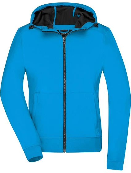 Daiber JN 1145 Dámská 2-vrstvá softshellová bunda s kapucí 02.1145 blue/black Daiber JN 1145 Dámská 2-vrstvá softshellová bunda s kapucí 02.1145 blue/black