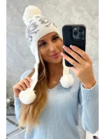 Dámská klapka na uši bílá model 21798593 - K-Fashion Dámská klapka na uši bílá model 21798593 - K-Fashion