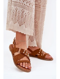 Dámské Sandály Na Plochém Podpatku Se Zlatými model 21702286 - Boto