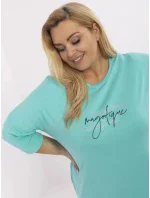 Bluzka RV BZ model 21072619 turkusowy - FPrice Bluzka RV BZ model 21072619 turkusowy - FPrice