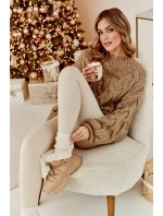 Dámské traperské boty s kožíškem, béžová Cresandi Dámské traperské boty s kožíškem, béžová Cresandi