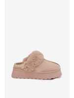 Dámské sněhule Querina na platformě s kožešinou a výšivkou – béžové Dámské sněhule Querina na platformě s kožešinou a výšivkou – béžové