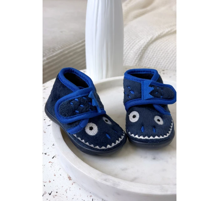 Dětské bačkory na suchý zip – tmavě modré Jeselle Dětské bačkory na suchý zip – tmavě modré Jeselle