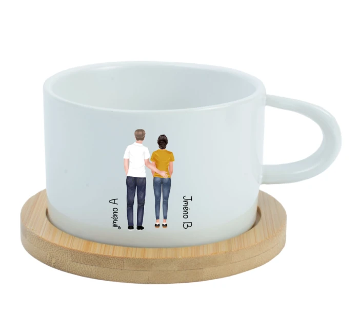 Personalizovaný keramický hrníček Makronka s párem Personalizovaný keramický hrníček Makronka s párem