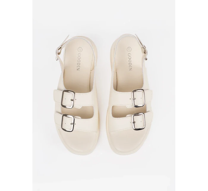 Klasické hnědé dámské  sandály platforma