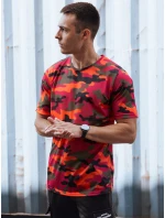 Pánské oranžové moro tričko Dstreet RX5592