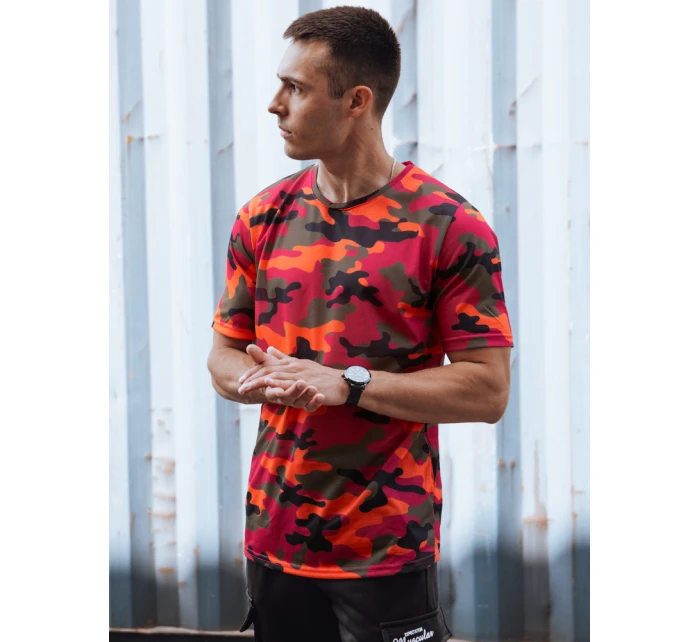 Pánské oranžové moro tričko Dstreet RX5592