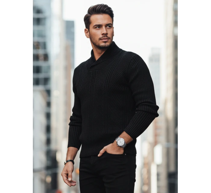 Pánský černý svetr model 21995262 - Dstreet