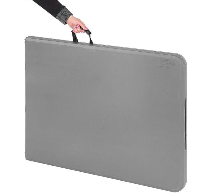 SKLÁDACÍ STOLEK V KABELCE 180x70 cm MAX.100 kg ŠEDÝ