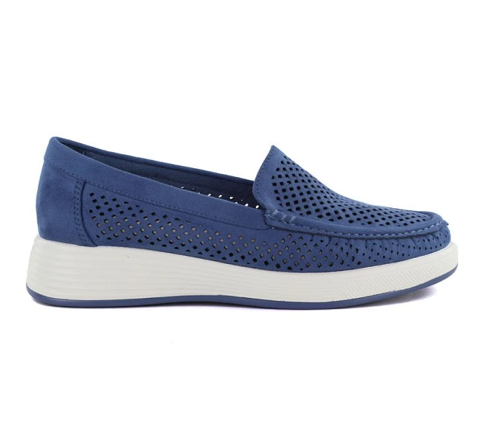 Dámská prolamovaná obuv na platformě modrá Sergio Leone MK097H Dámská prolamovaná obuv na platformě modrá Sergio Leone MK097H