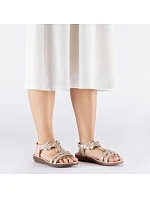 Dámské sandály Rieker V7573-90 se zlatými květy