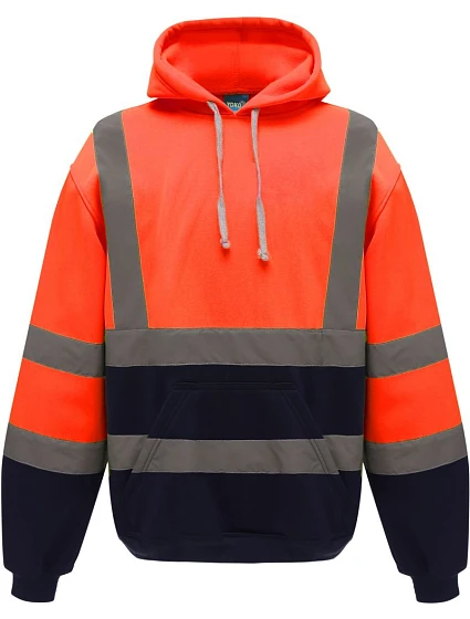Yoko HVK 05 Hi-Vis mikina s kapucí 79.VK05 hi vis orange/navy Yoko HVK 05 Hi-Vis mikina s kapucí 79.VK05 hi vis orange/navy