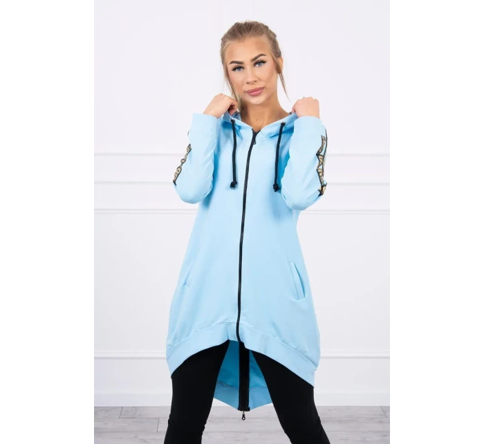 Mikina se zipem na zádech modrá