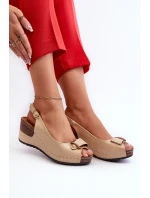 Dámské Lehké Sandály Na Comfort Shoes Béžové model 21661097 - EVENTO