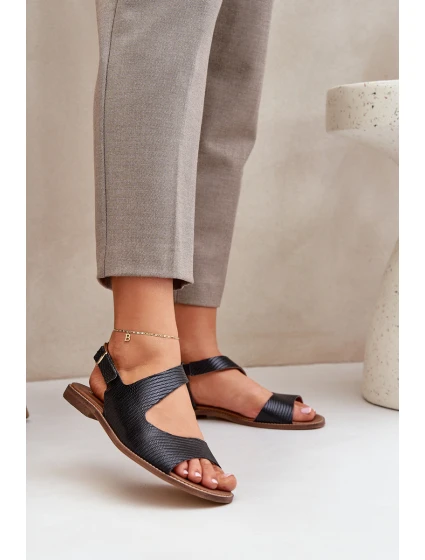 Kožené Sandály Na S Lewski Černé model 21682382 - Boto Kožené Sandály Na S Lewski Černé model 21682382 - Boto