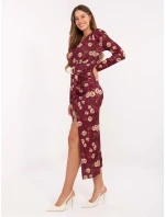 Sukienka IT SK bordowy model 21441210 - FPrice Sukienka IT SK bordowy model 21441210 - FPrice