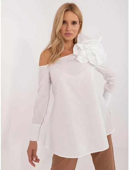 Dámská halenka LK BZ model 21908467 Bílá - FPrice Dámská halenka LK BZ model 21908467 Bílá - FPrice