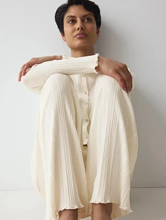 Versatile Rib Straight Trousers - Silk White - TRIUMPH Silk White - TRIUMPH