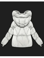 Bílá dámská oversize bunda pro přechodné období model 21422905 - S'WEST