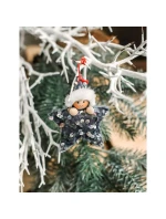 SADA PŘÍVĚSKŮ 3 KS HVĚZDIČKY STŘÍBRNÉ FLITRY PANENKY