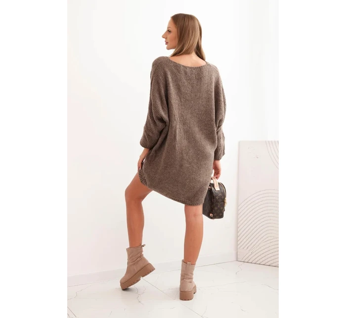 Dámské šaty Plus Size vlněné s výstřihem do V fango Dámské šaty Plus Size vlněné s výstřihem do V fango