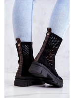 Kožené boty Nicole Černá model 21574579 - Boto