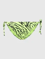 Dámské plavkové kalhotky KW0KW02336 OIC neonově žluté s potiskem - Calvin Klein