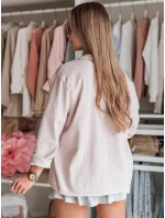 Dámská košilová bunda OVERBOR růžová FashionStreet TY4888