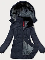 Dámská zimní bunda s odepínací kapucí LHD tmavě modrá (LHD-24577)