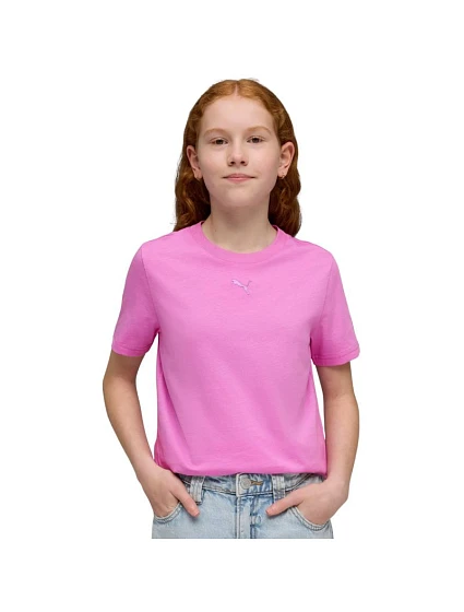 Puma ESS Centered Cat Logo Tee pink 692972 74 dětské tričko Puma ESS Centered Cat Logo Tee pink 692972 74 dětské tričko