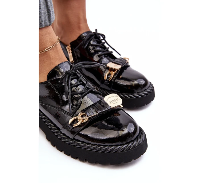 Dámské lakované polobotky D&A model 21636770 černé - S.Barski