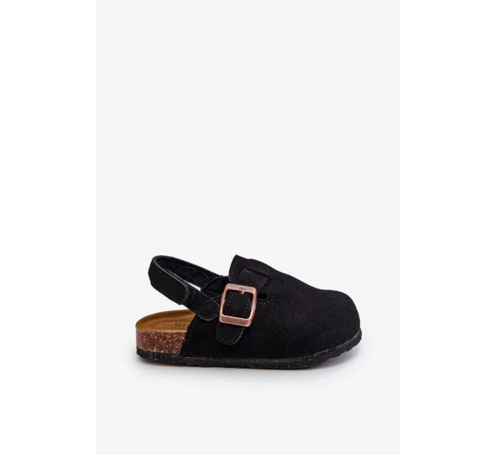 Dětské pantofle na korkové platformě, Black Vulagia