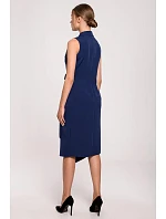 Dámské elegantní zavinovací šaty model 22128489 tmavě modré - STYLOVE