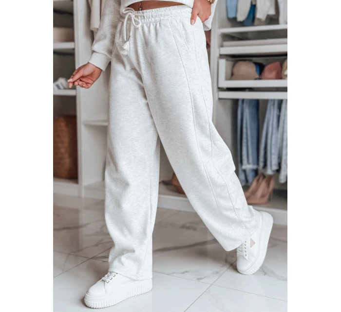 Dámské široké tepláky DRESMOOD PREMIUM světle šedé FashionStreet UY2685 Dámské široké tepláky DRESMOOD PREMIUM světle šedé FashionStreet UY2685
