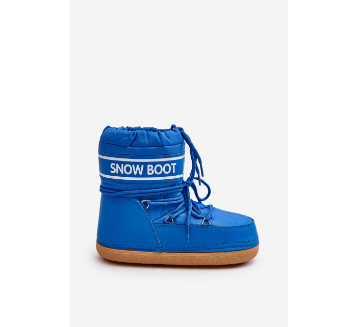 Dámské modré boty do sněhu se zavazováním Soia