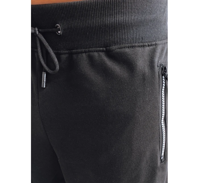 Pánské černé teplákové šortky FashionStreet SX2275 Pánské černé teplákové šortky FashionStreet SX2275